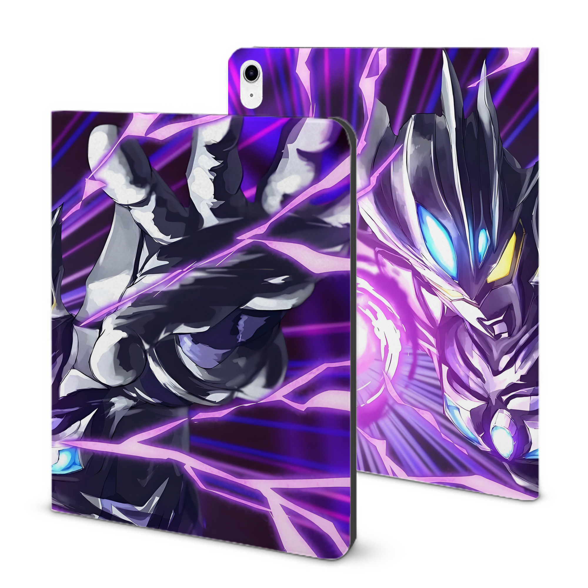 （画像用） ウルトラマン Ultraman IPad ケース ブック型 PUレザー TPU 耐衝撃 軽量 薄型 ペン収納なし 全面保護 IPad 各モデル対応
